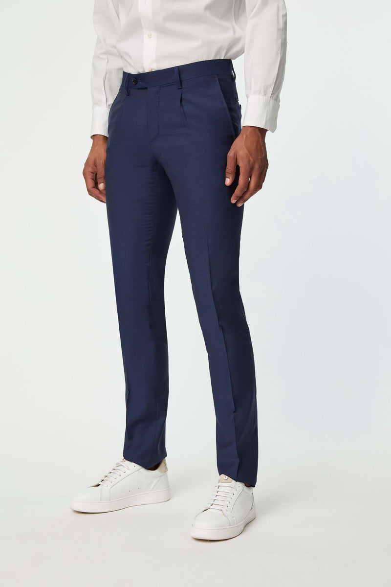 Lubiam Pantalone Duetto MAI TAI in lana blu elettrico Pantalone Duetto MAI TAI in lana blu elettrico