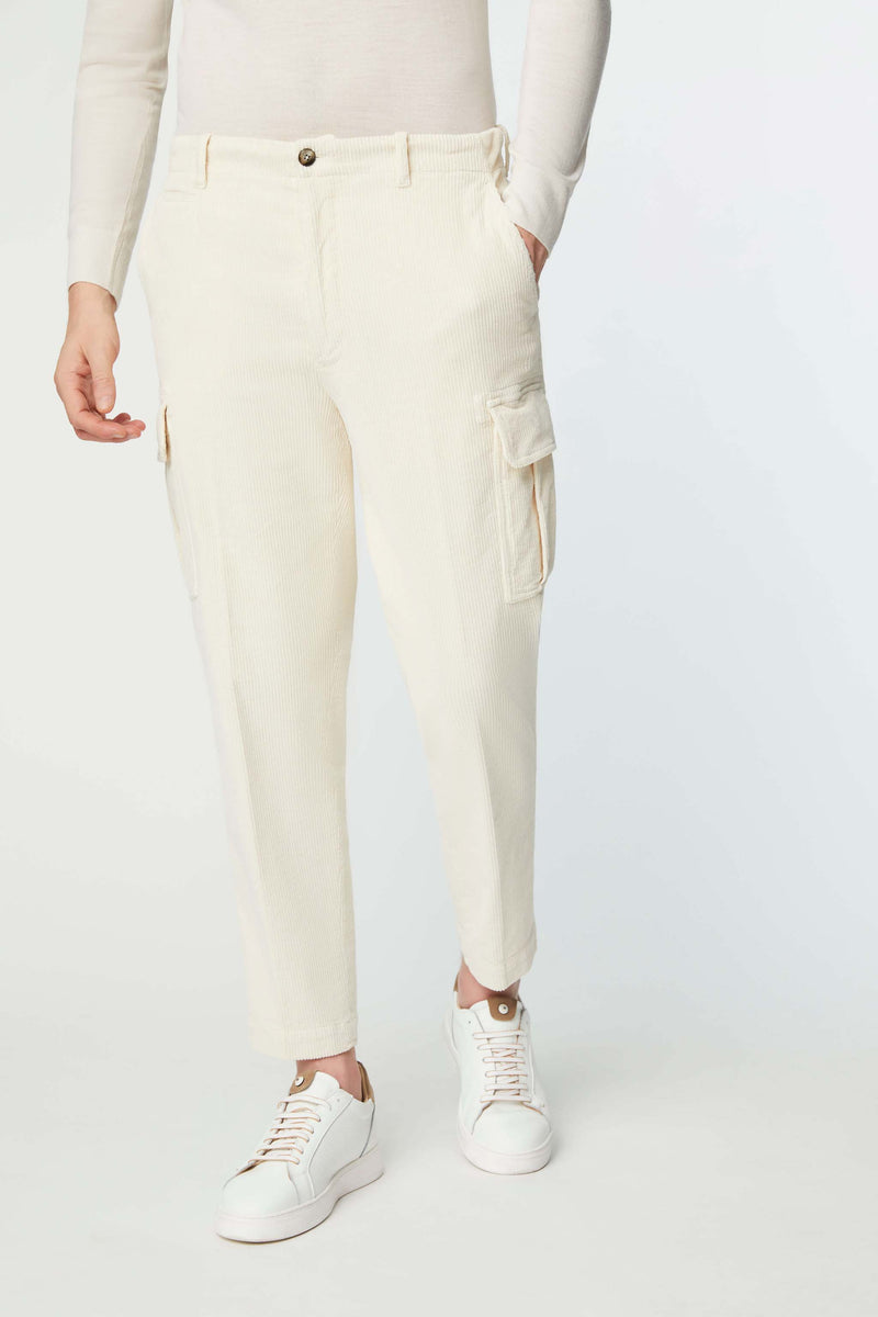 Lubiam Pantalone CARGO bianco avorio Pantalone CARGO bianco avorio