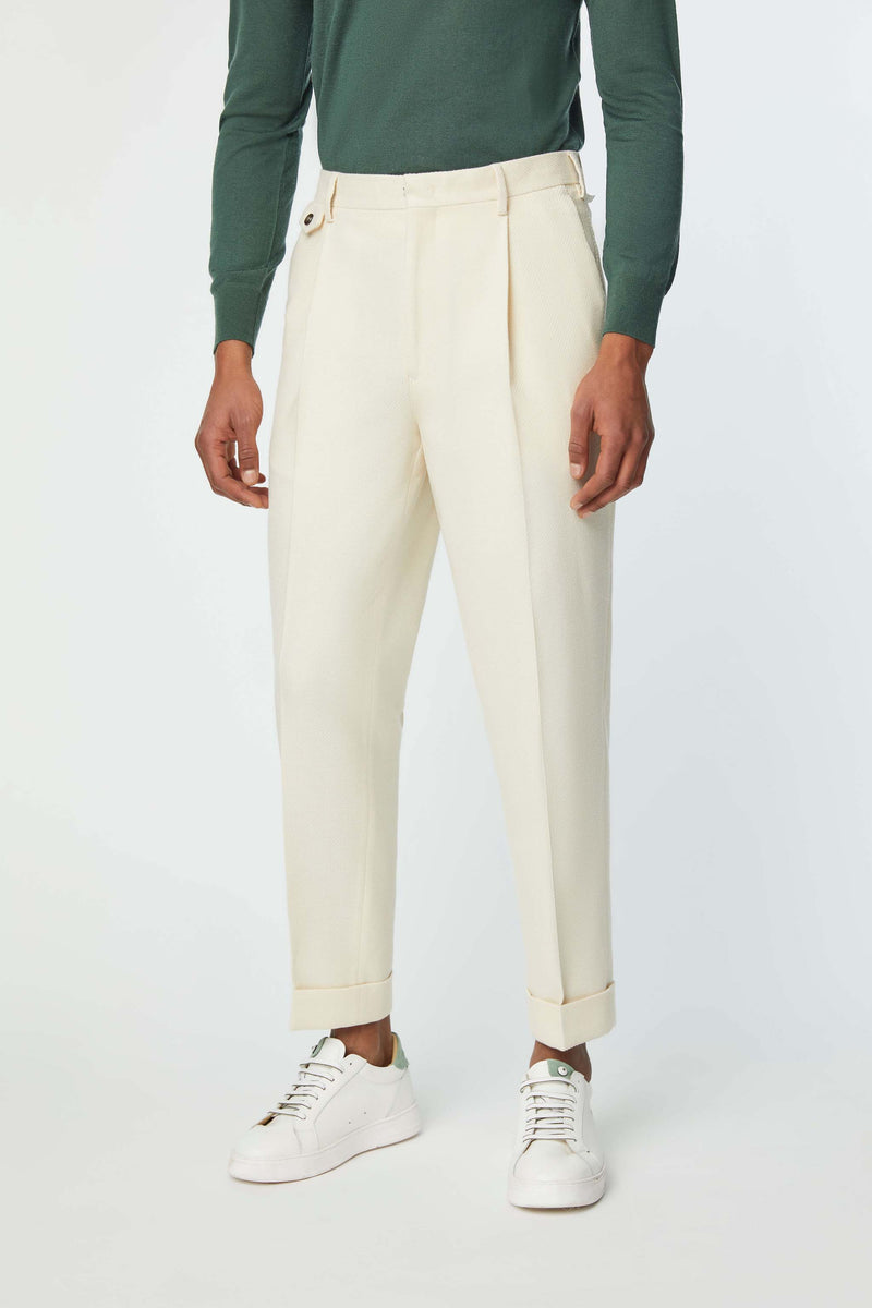 Lubiam Pantalone MILES bianco avorio Pantalone MILES bianco avorio