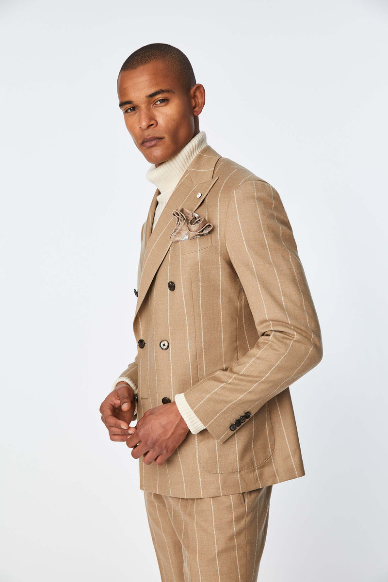 Garment-dyed Tom suit in L.B.M. 1911 beige 