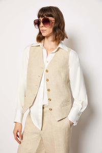 Gilet non trattato sabbia beige