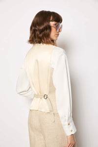 Gilet non trattato sabbia beige