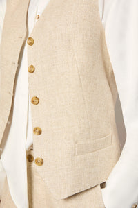 Gilet non trattato sabbia beige