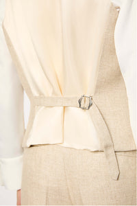 Gilet non trattato sabbia beige