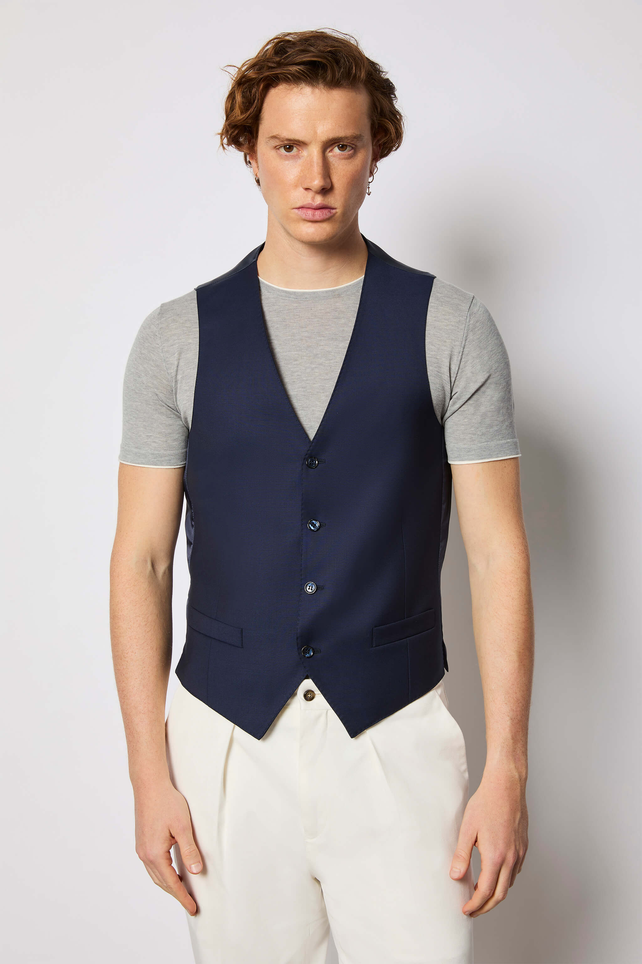 Gilet Comfort drop 4 non trattato blu navy