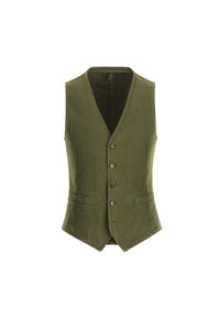 Garment-dyed mike vest - green dark green