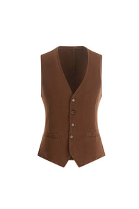 Garment-dyed mike waistcoat in brown brown