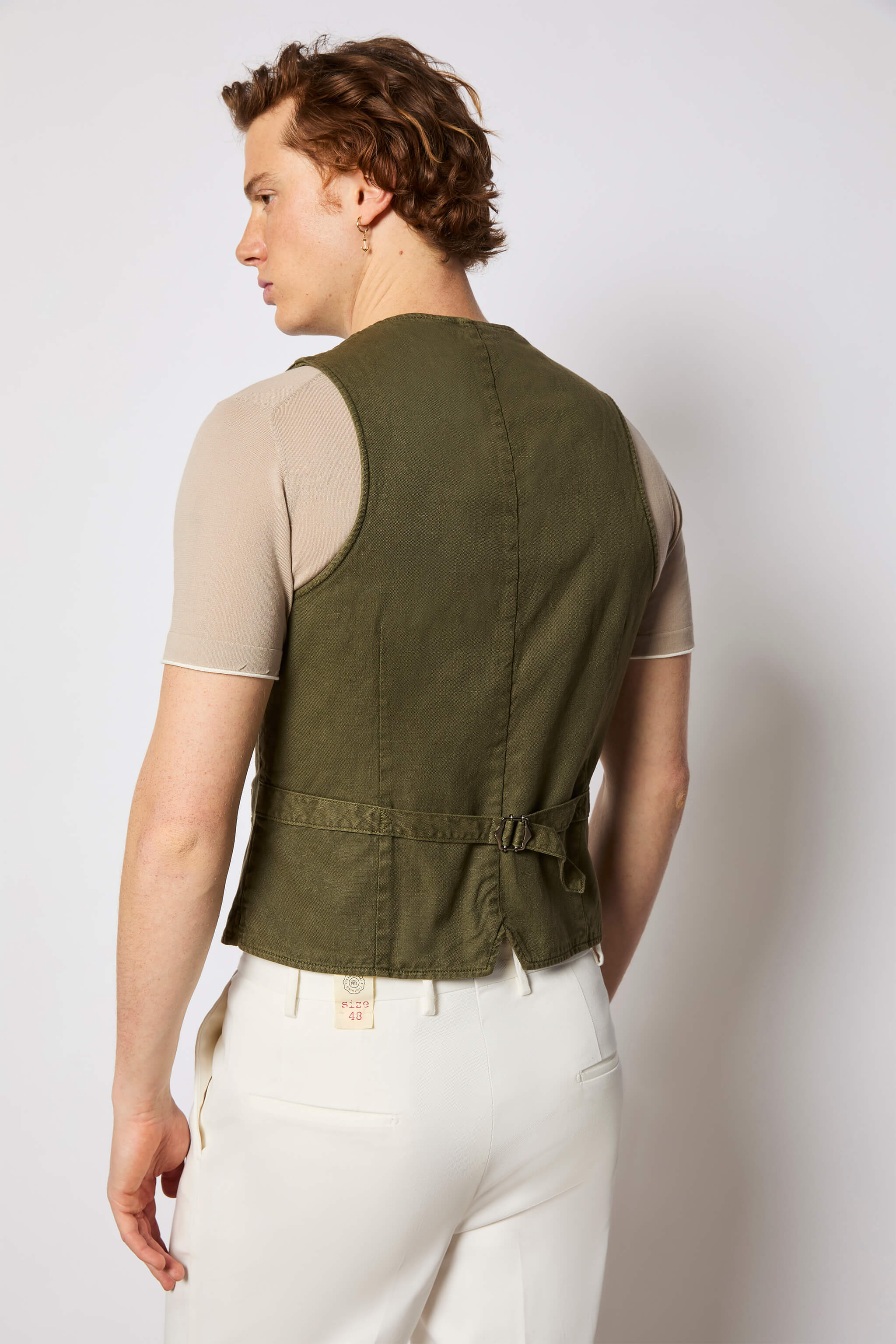 Garment-dyed MIKE vest - green