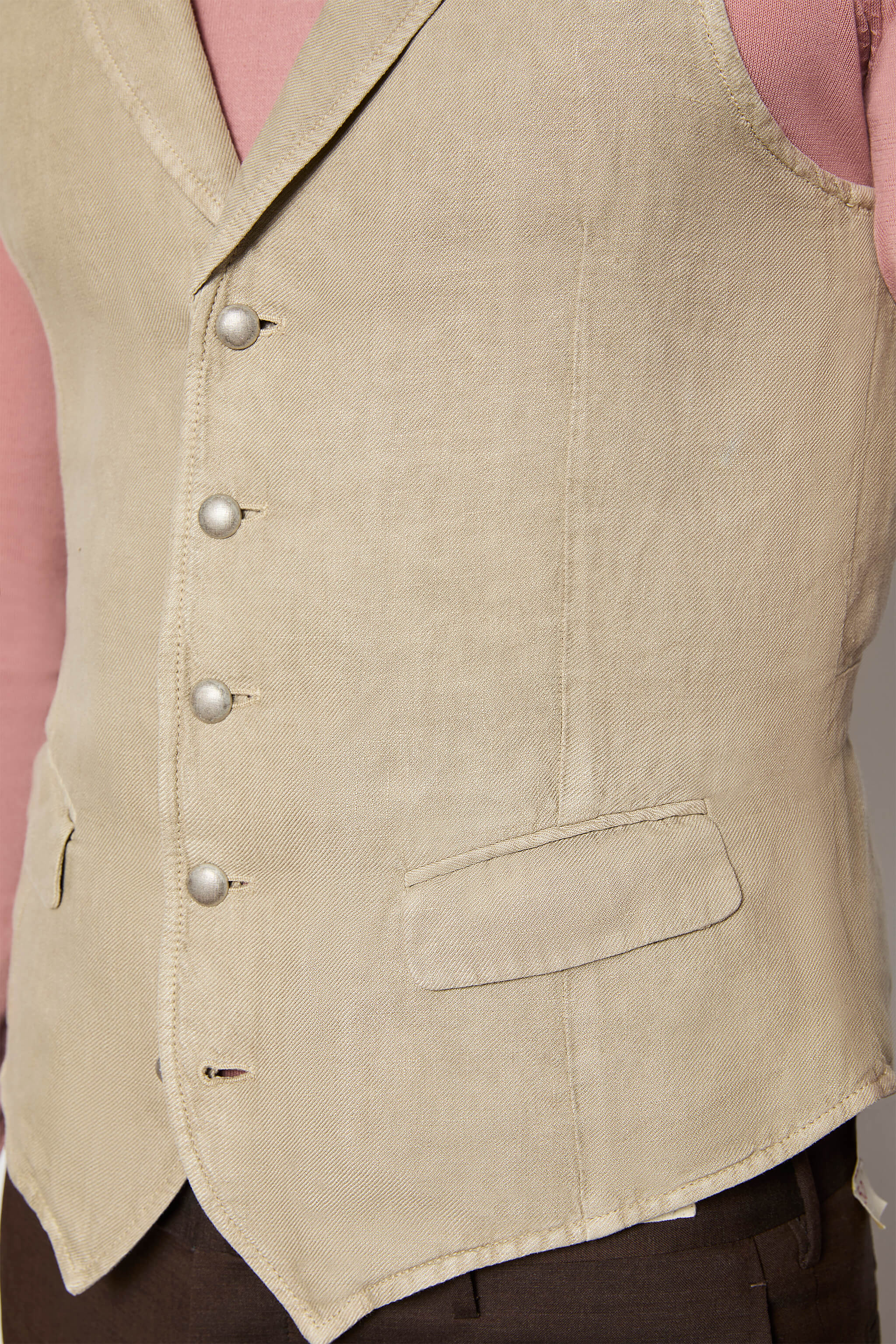 Garment-dyed OSCAR vest - beige