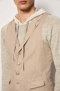 Gilet oscar tinto capo beige terra