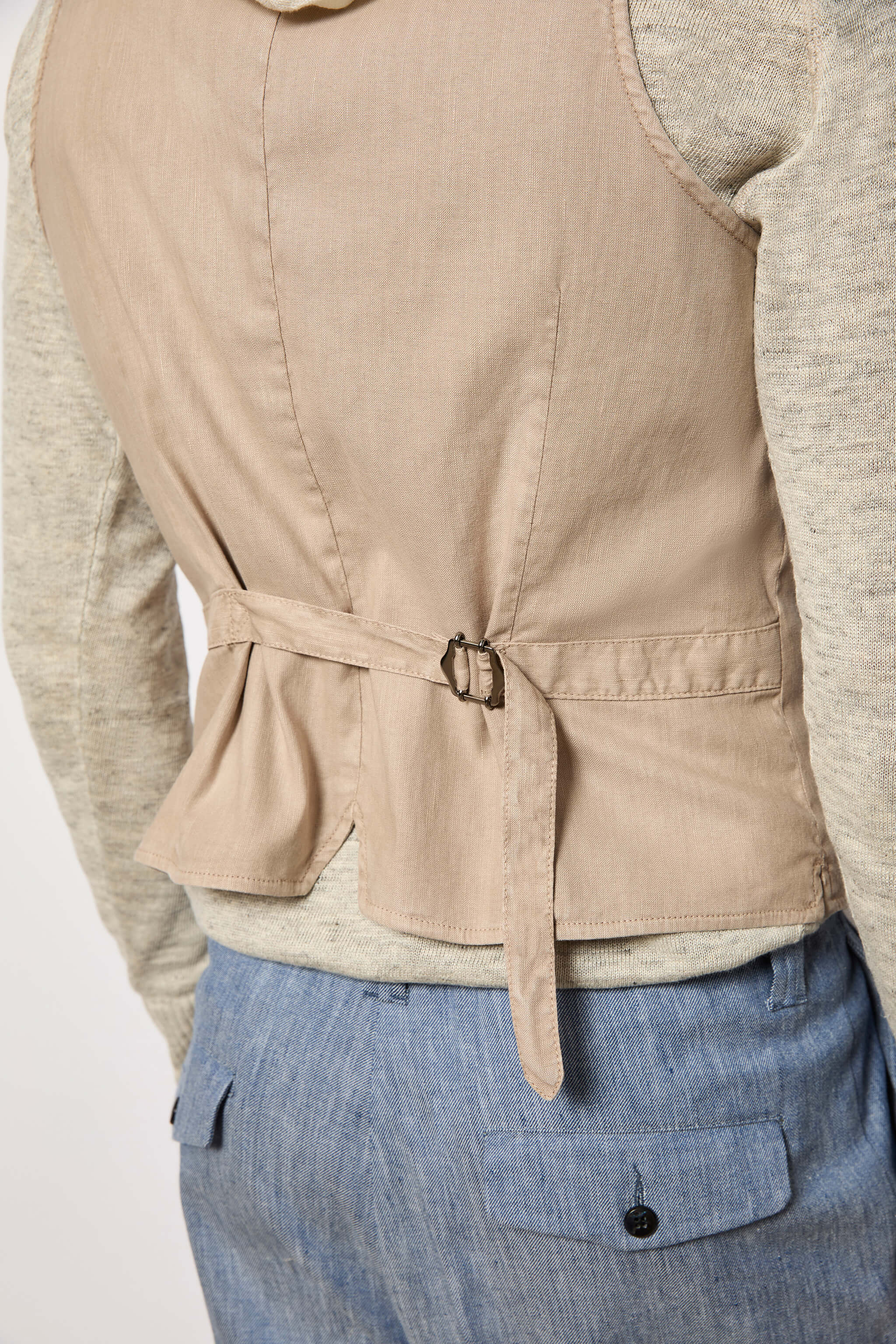 OSCAR vest garment-dyed - beige