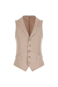 Oscar vest garment-dyed - beige earth