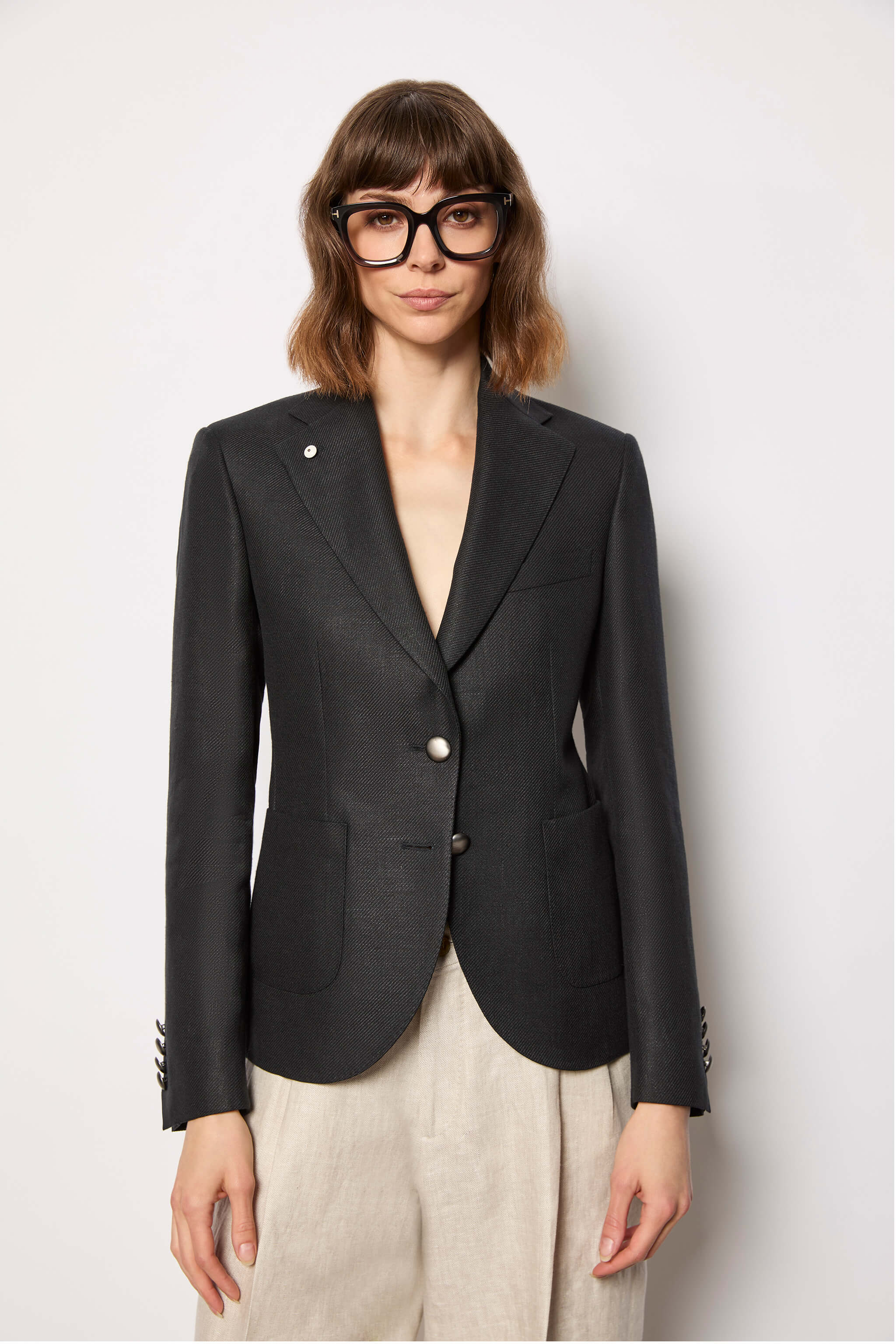 SILVIA jacket untreated - black