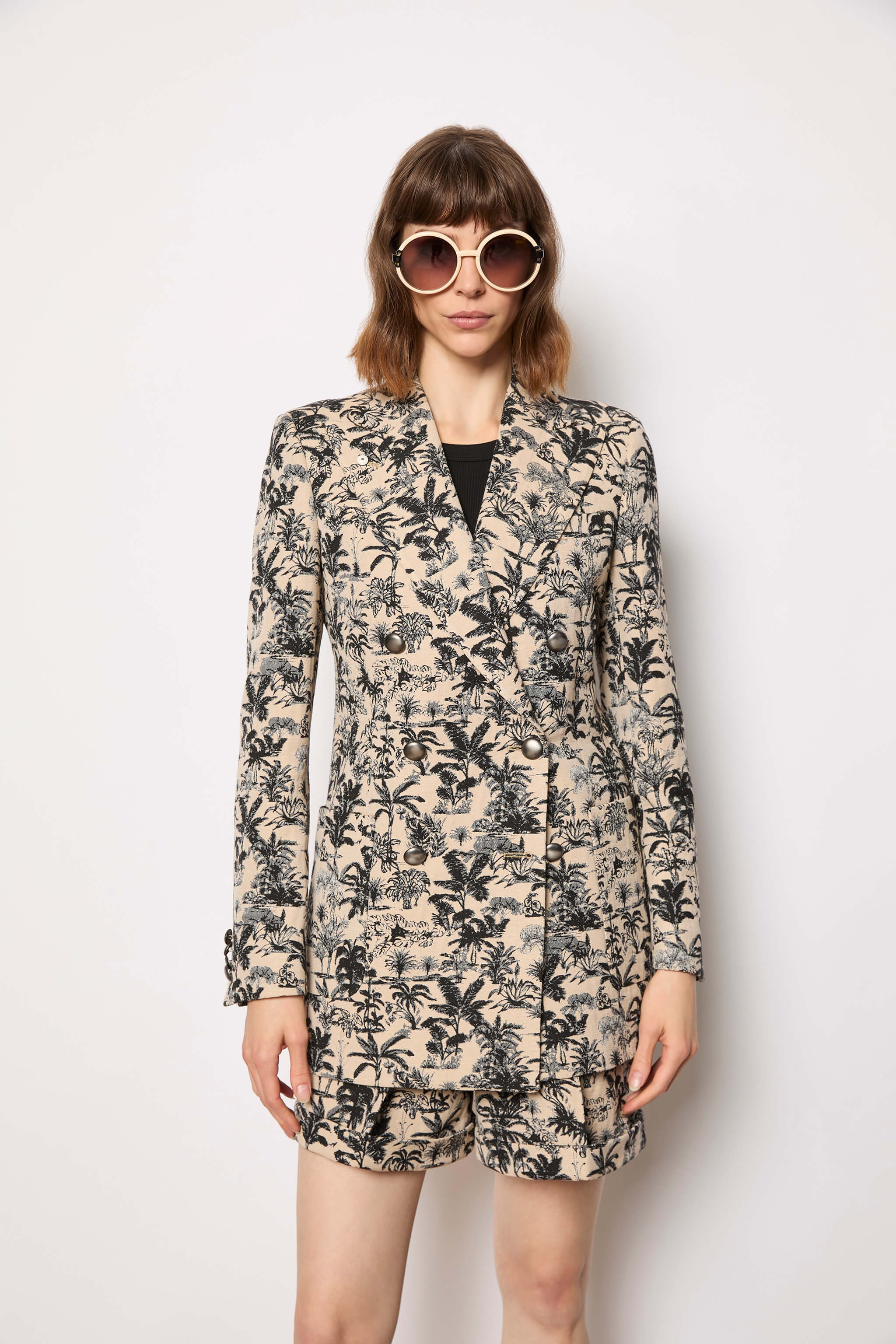 CLAUDIA jacket untreated - palm tree print