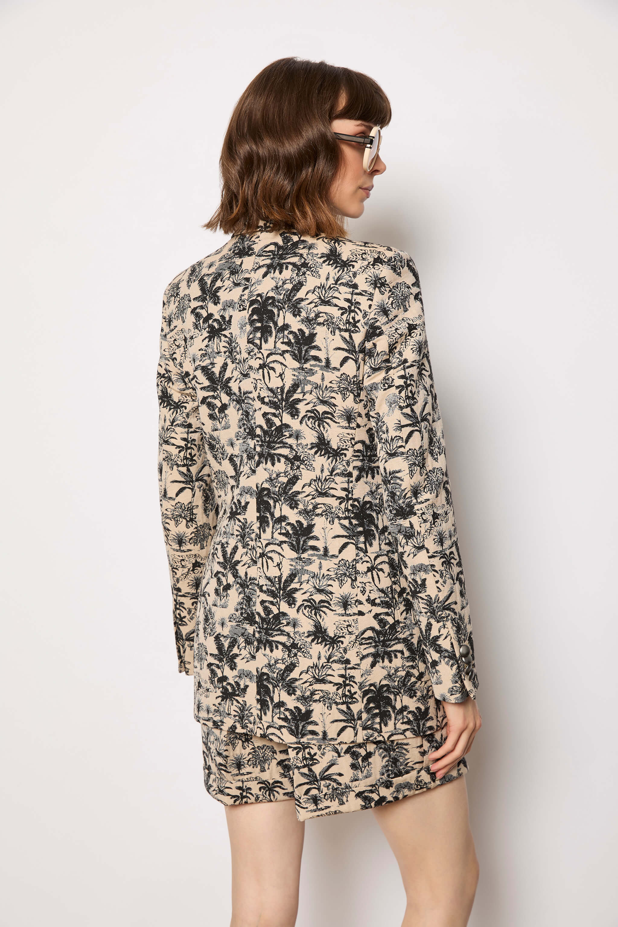 CLAUDIA jacket untreated - palm tree print