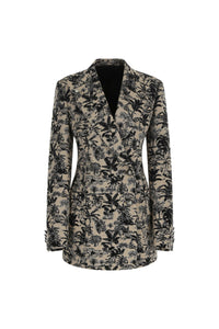 Claudia jacket untreated - palm tree print black