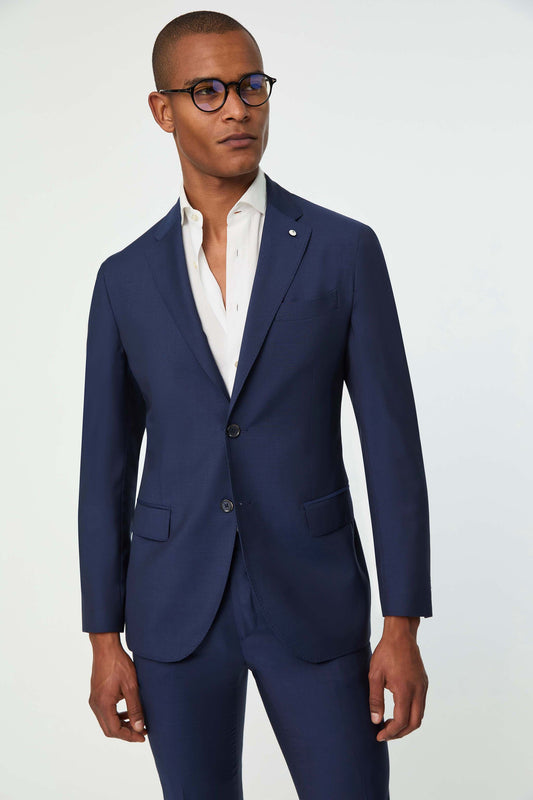 Single-breasted Duetto JAMES jacket in electric blue