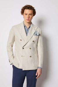 Giacca tom doppiopetto avorio beige