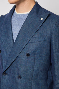 Double-breasted tom jacket - denim blue blue