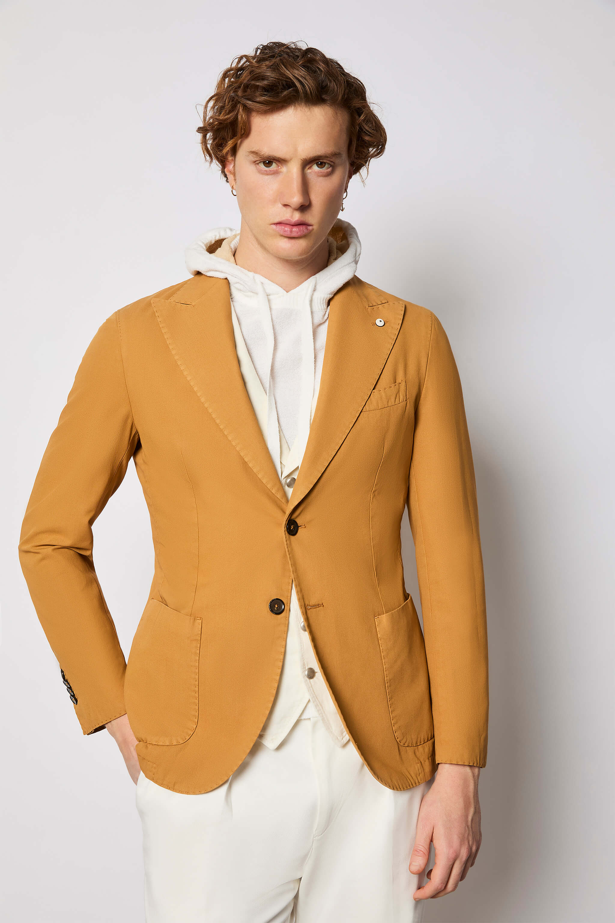 Garment-dyed STEVE jacket - ochre