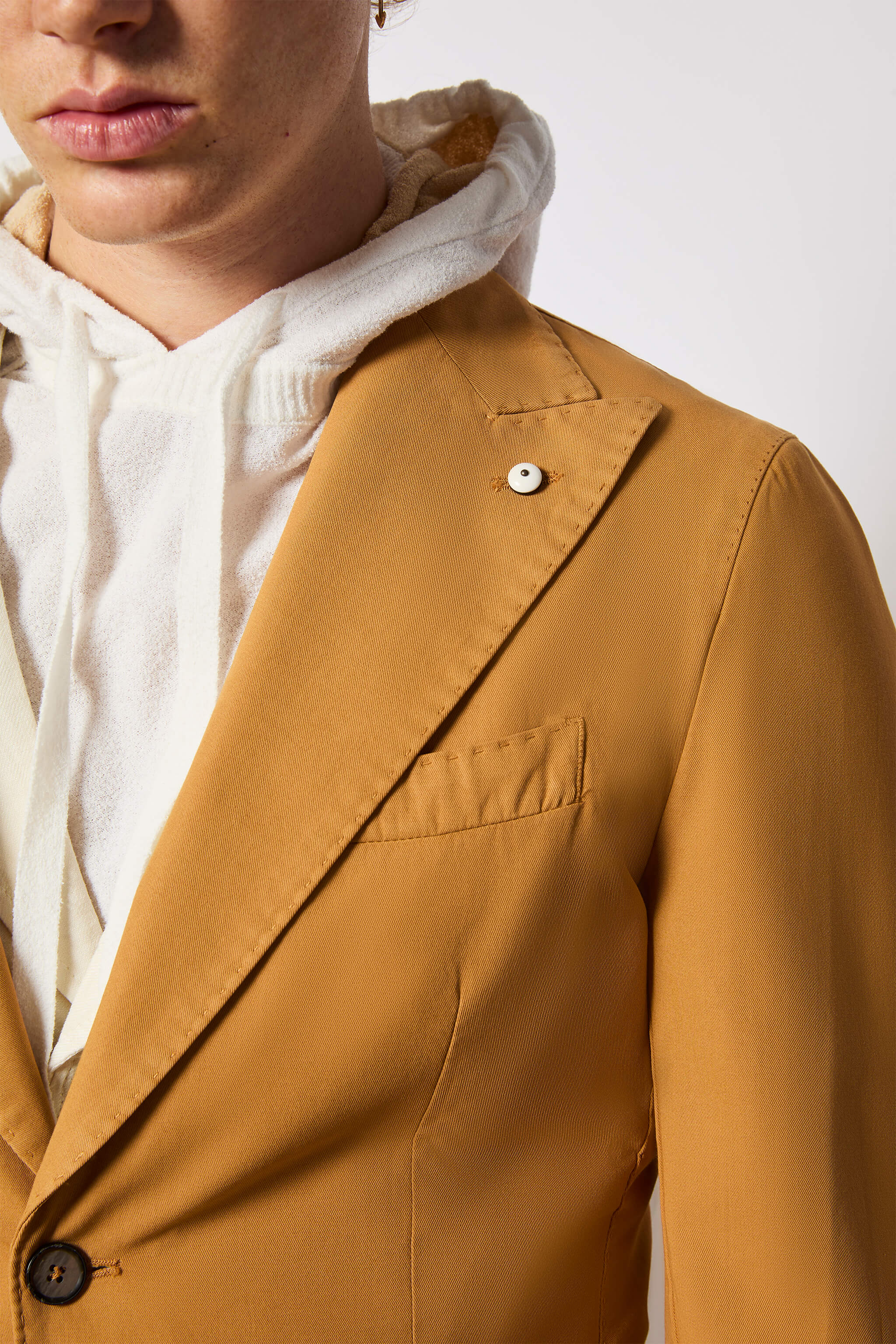 Garment-dyed STEVE jacket - ochre