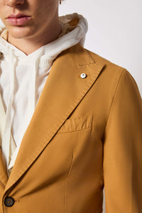 Garment-dyed steve jacket - ochre earth