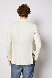 Garment-dyed steve jacket - white white