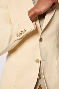 Garment-dyed steve jacket - ivory white