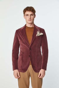 Garment-dyed steve jacket in burgundy bordeaux