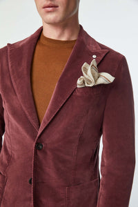 Garment-dyed steve jacket in burgundy bordeaux