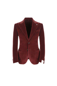 Garment-dyed steve jacket in burgundy bordeaux