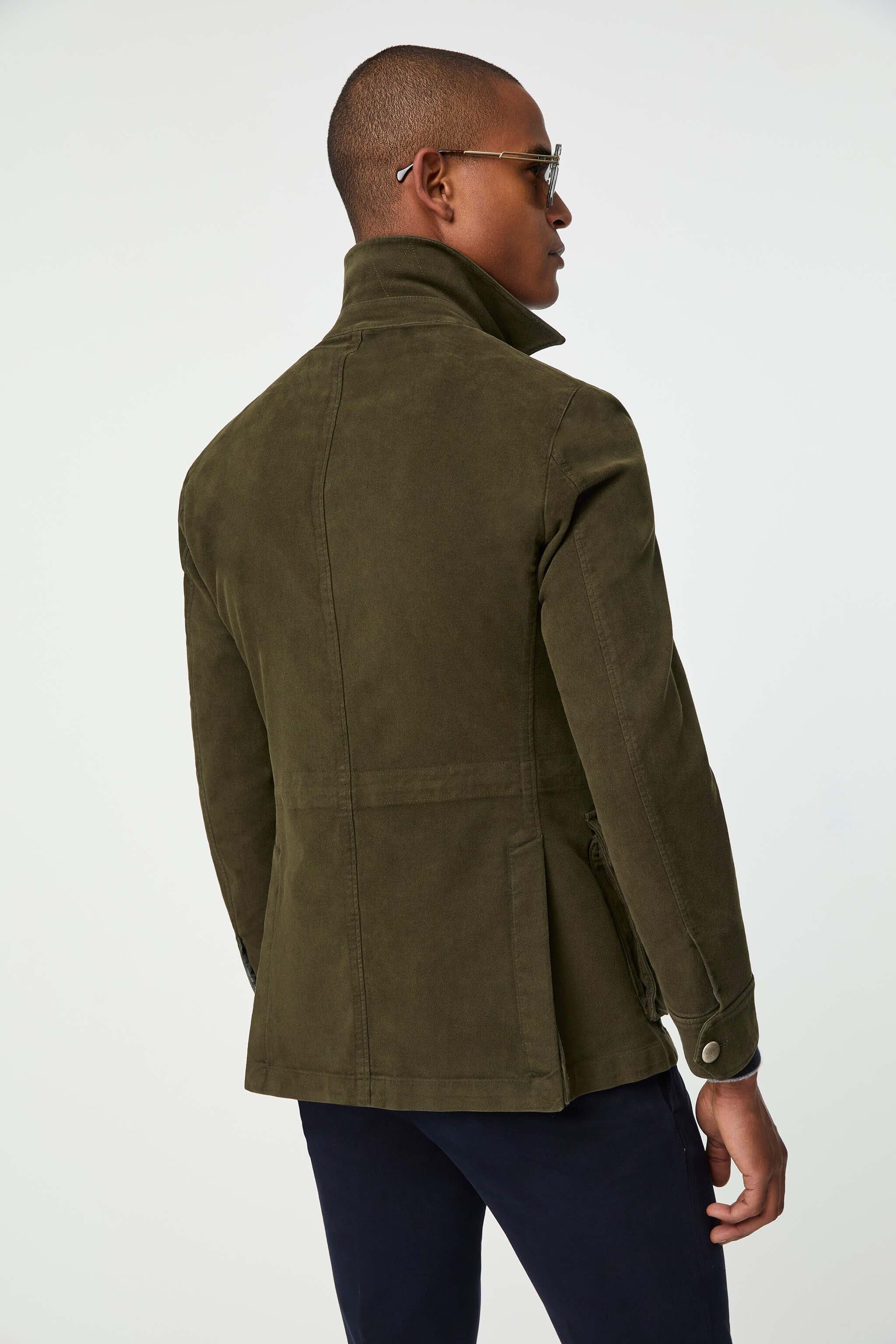 Garment-dyed SAHARA jacket in army green