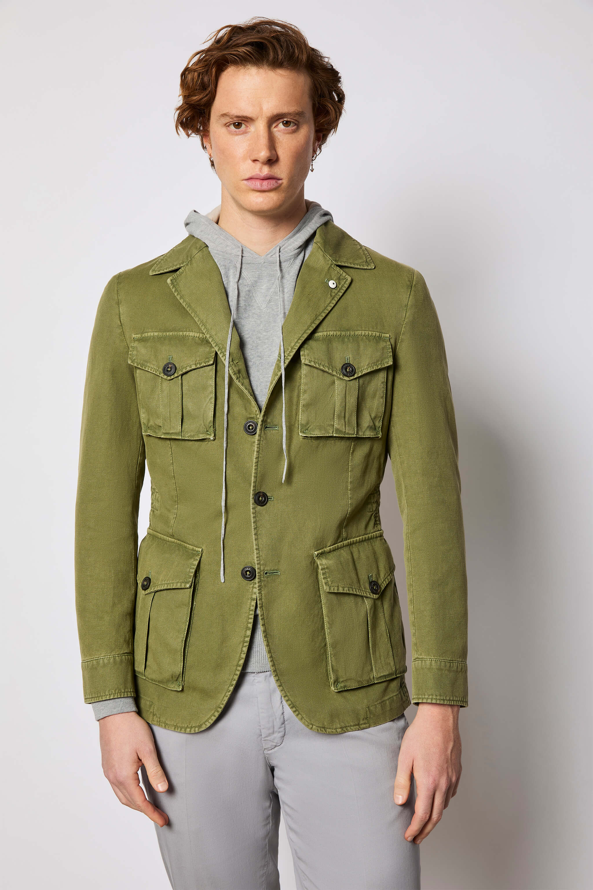 Garment-dyed SAHARA jacket - green