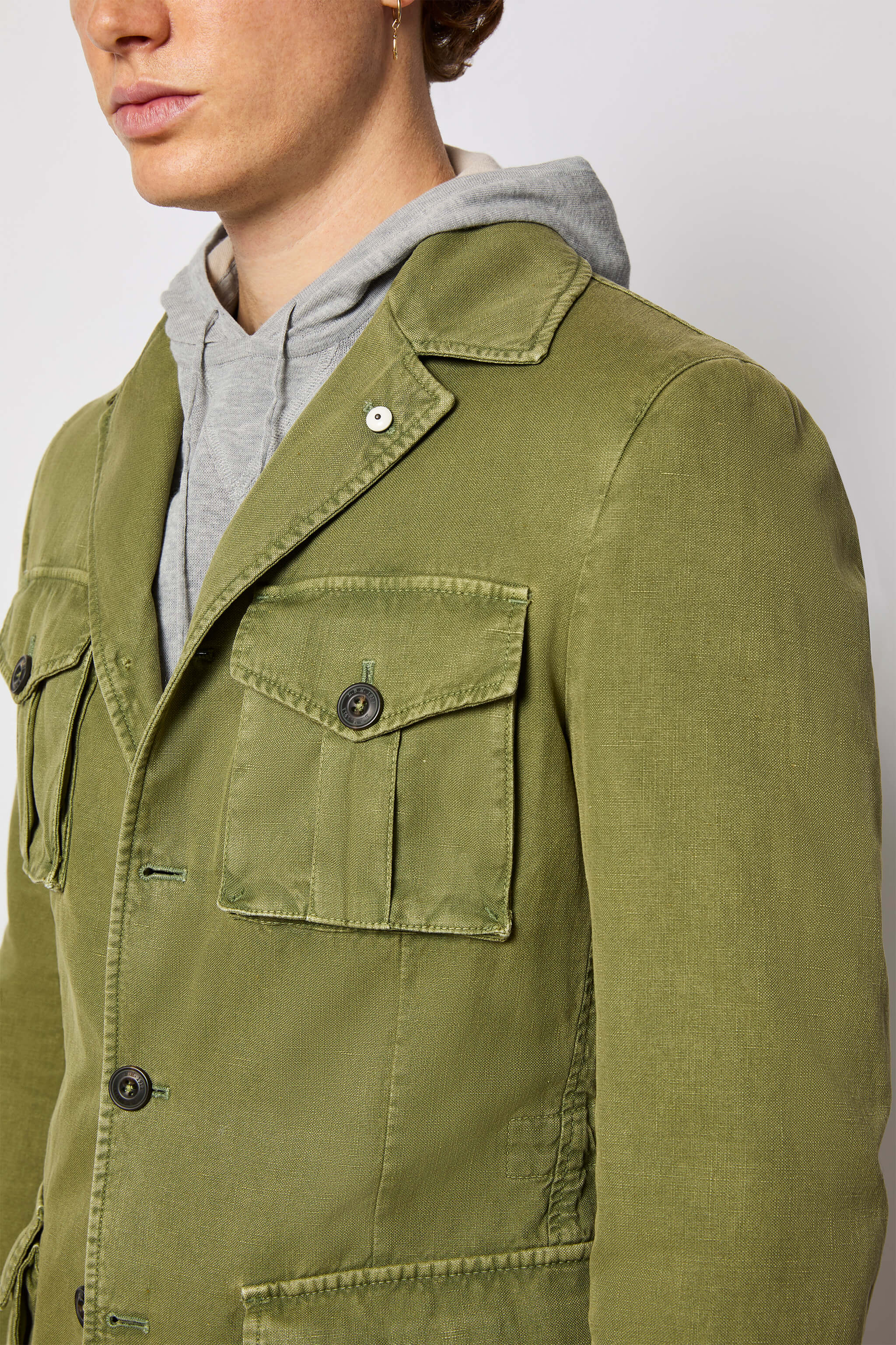 Garment-dyed SAHARA jacket - green