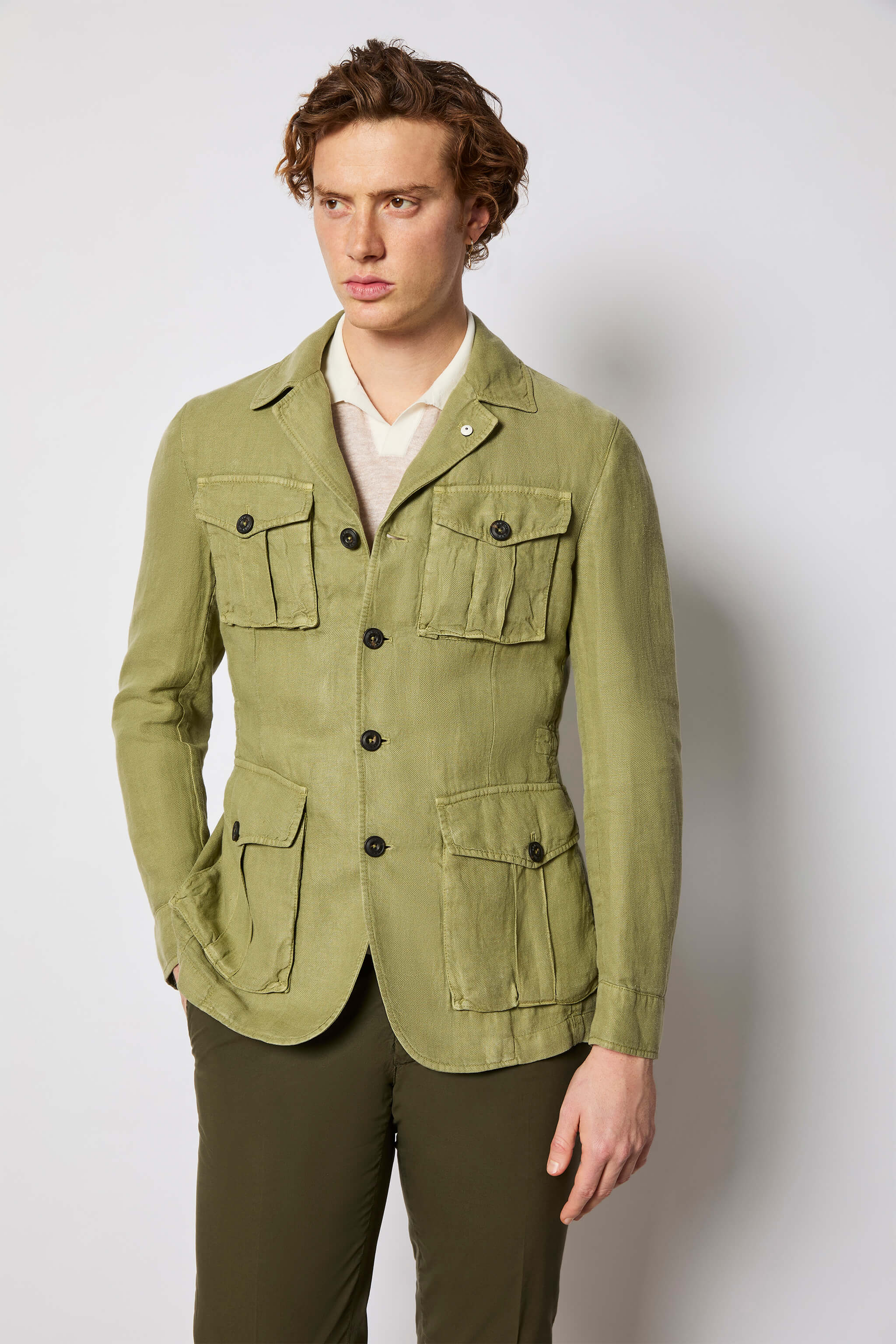 Garment-dyed SAHARA jacket - green