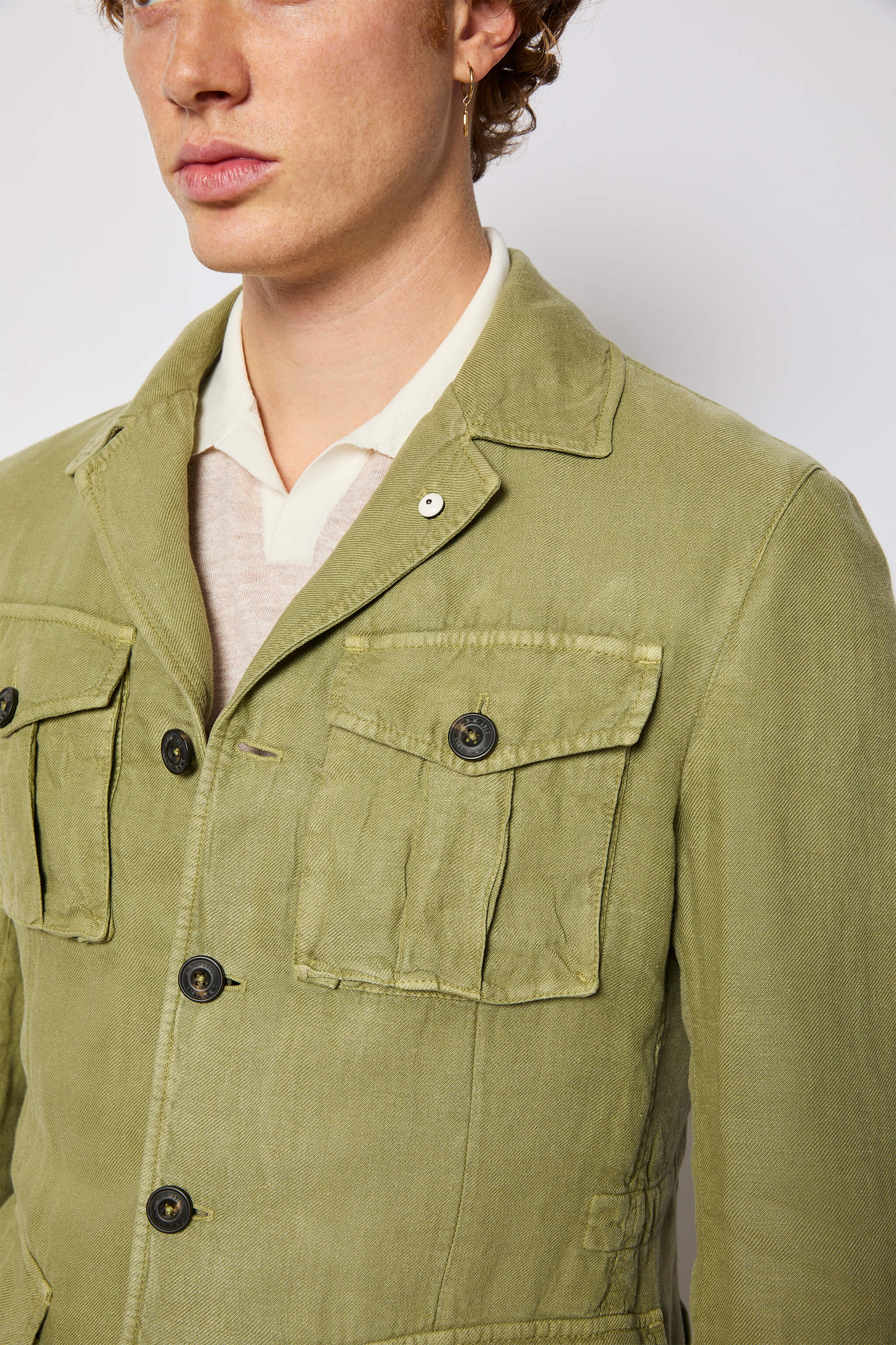 Garment-dyed SAHARA jacket - green