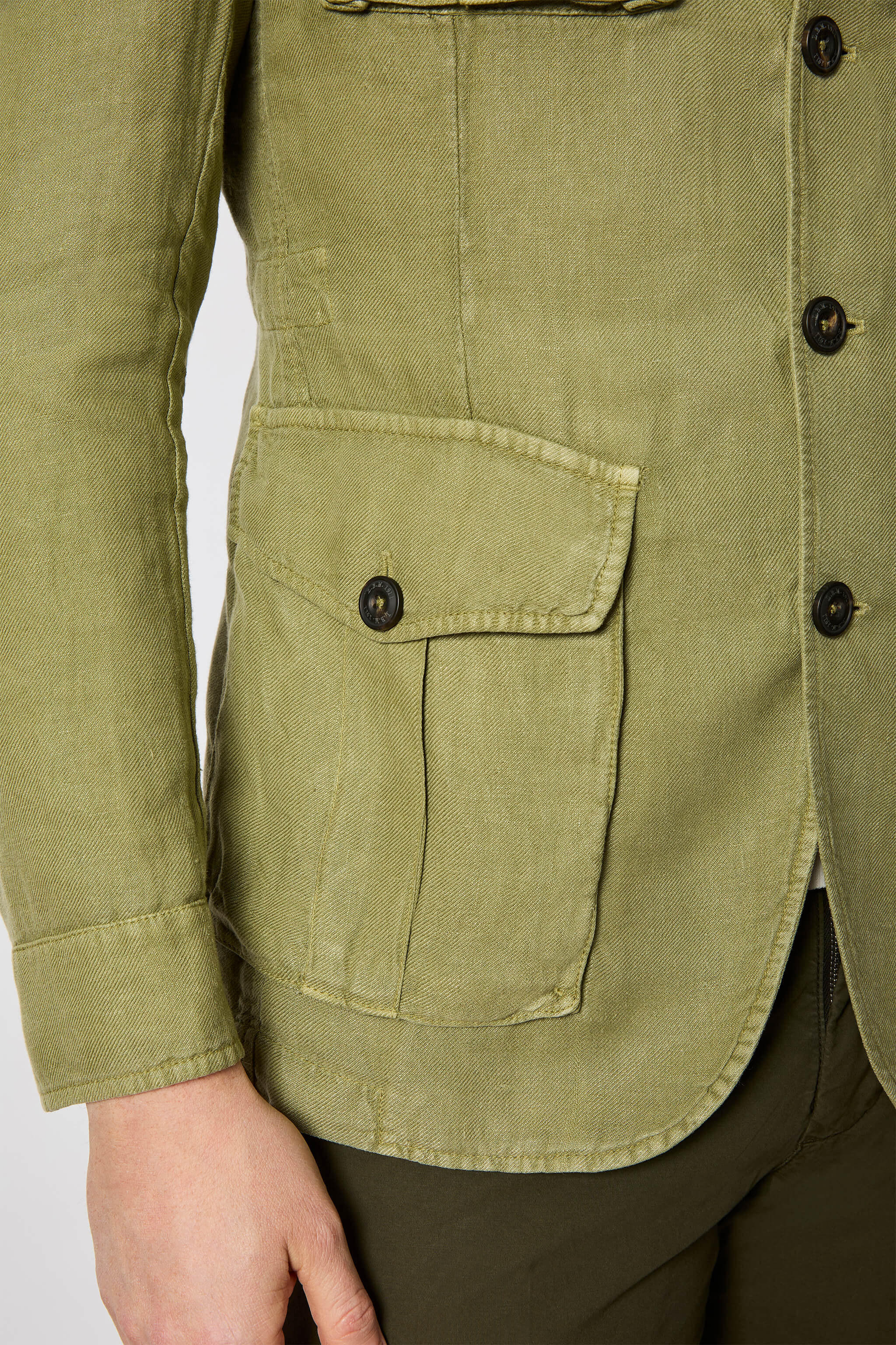 Garment-dyed SAHARA jacket - green