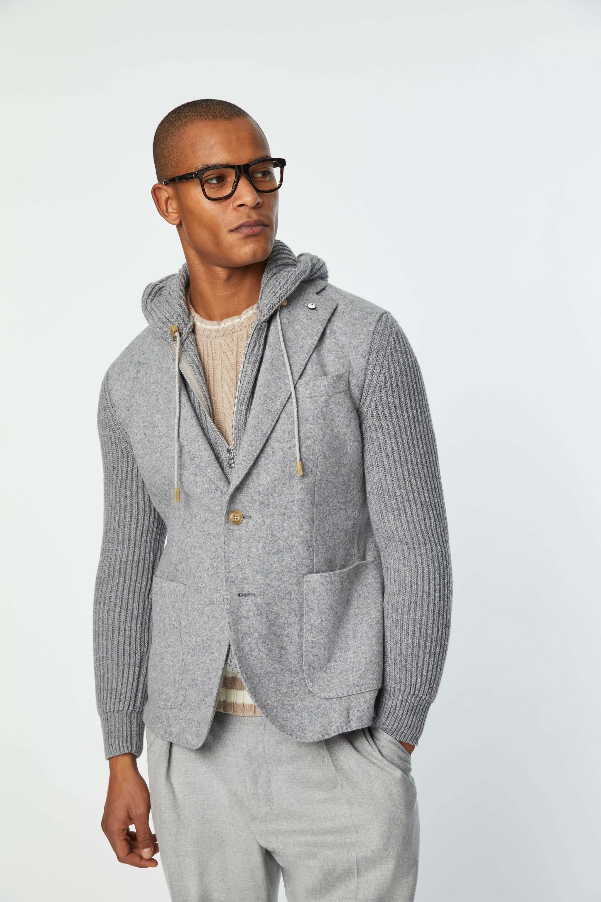 Jersey IVAN jacket in gray