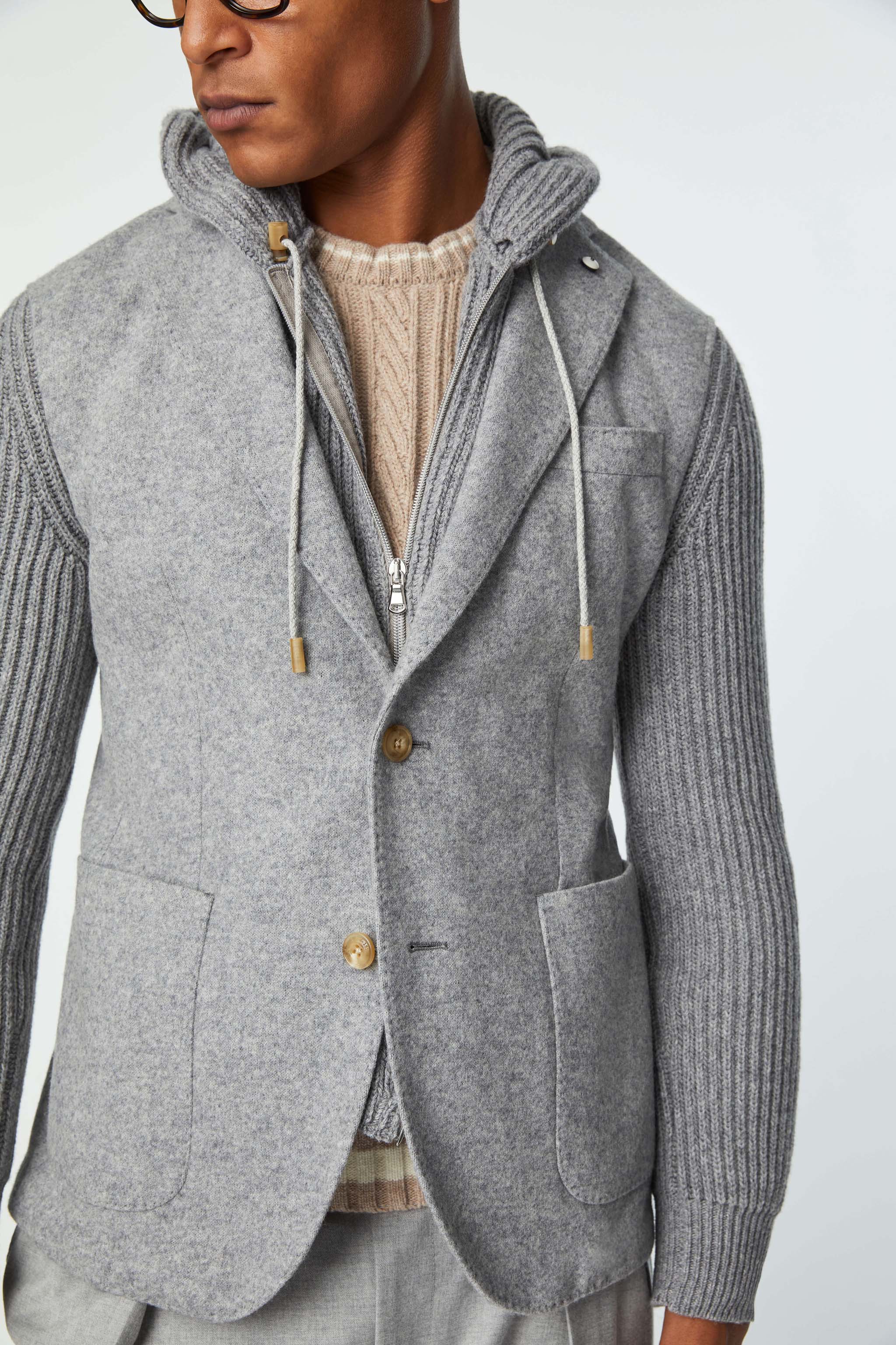 Jersey IVAN jacket in gray