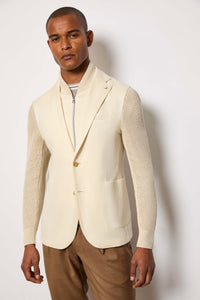 Andrew jacket in jersey - ivory white