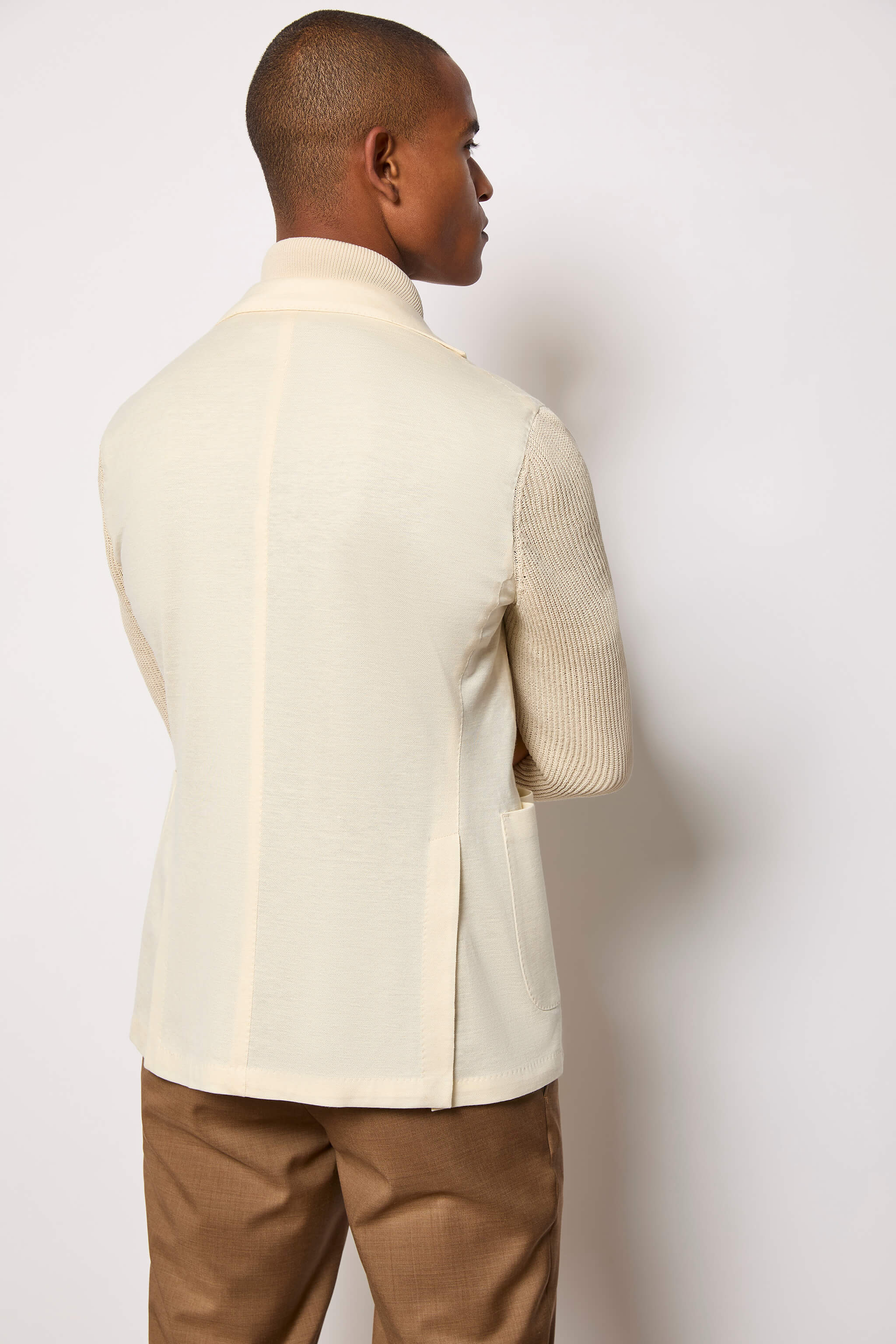 ANDREW jacket in jersey - ivory