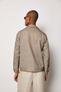 Overshirt non trattato beige marrone