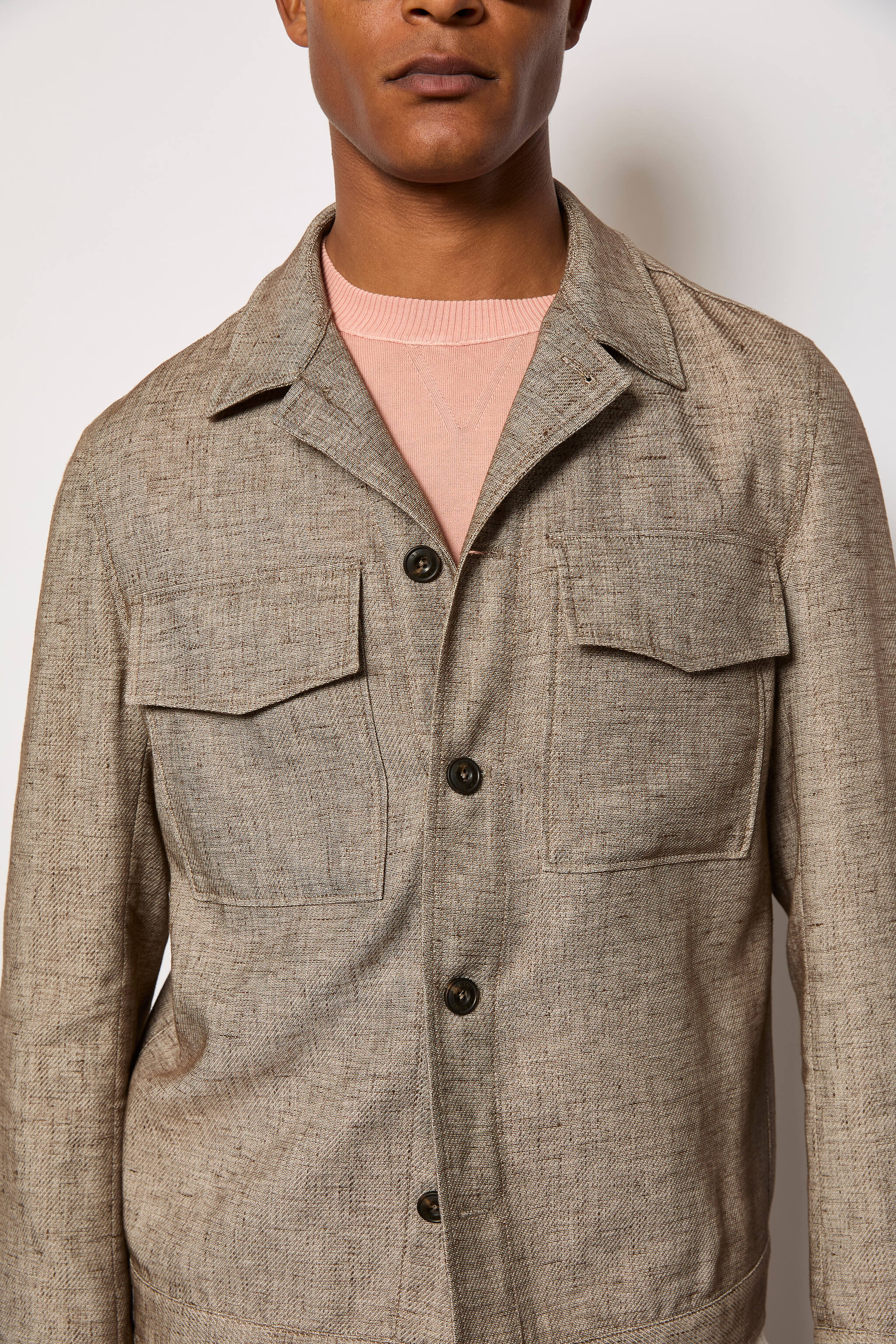 Overshirt non trattato beige