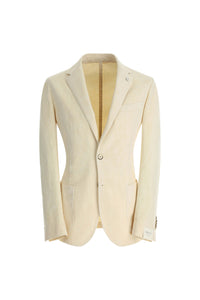 Garment-dyed jack jacket - ivory white