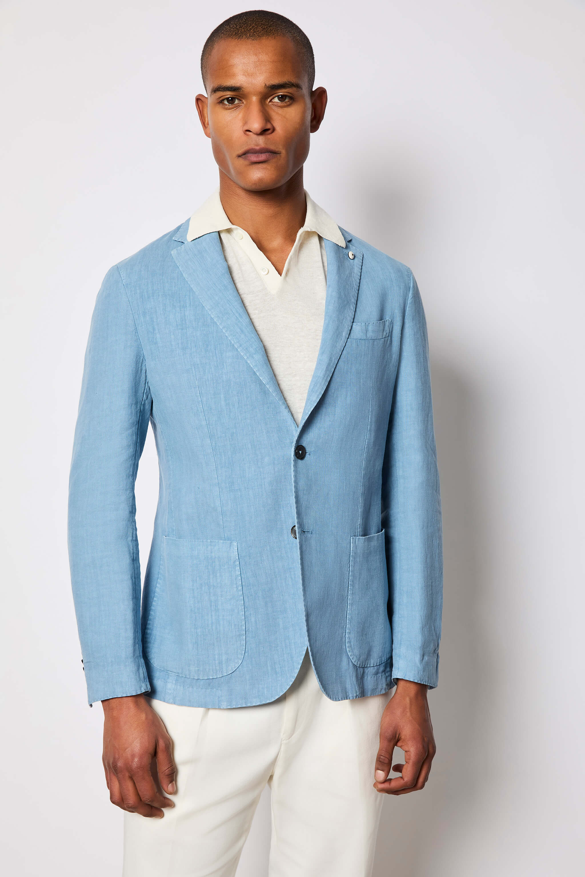 Garment-dyed JACK jacket - powder blue