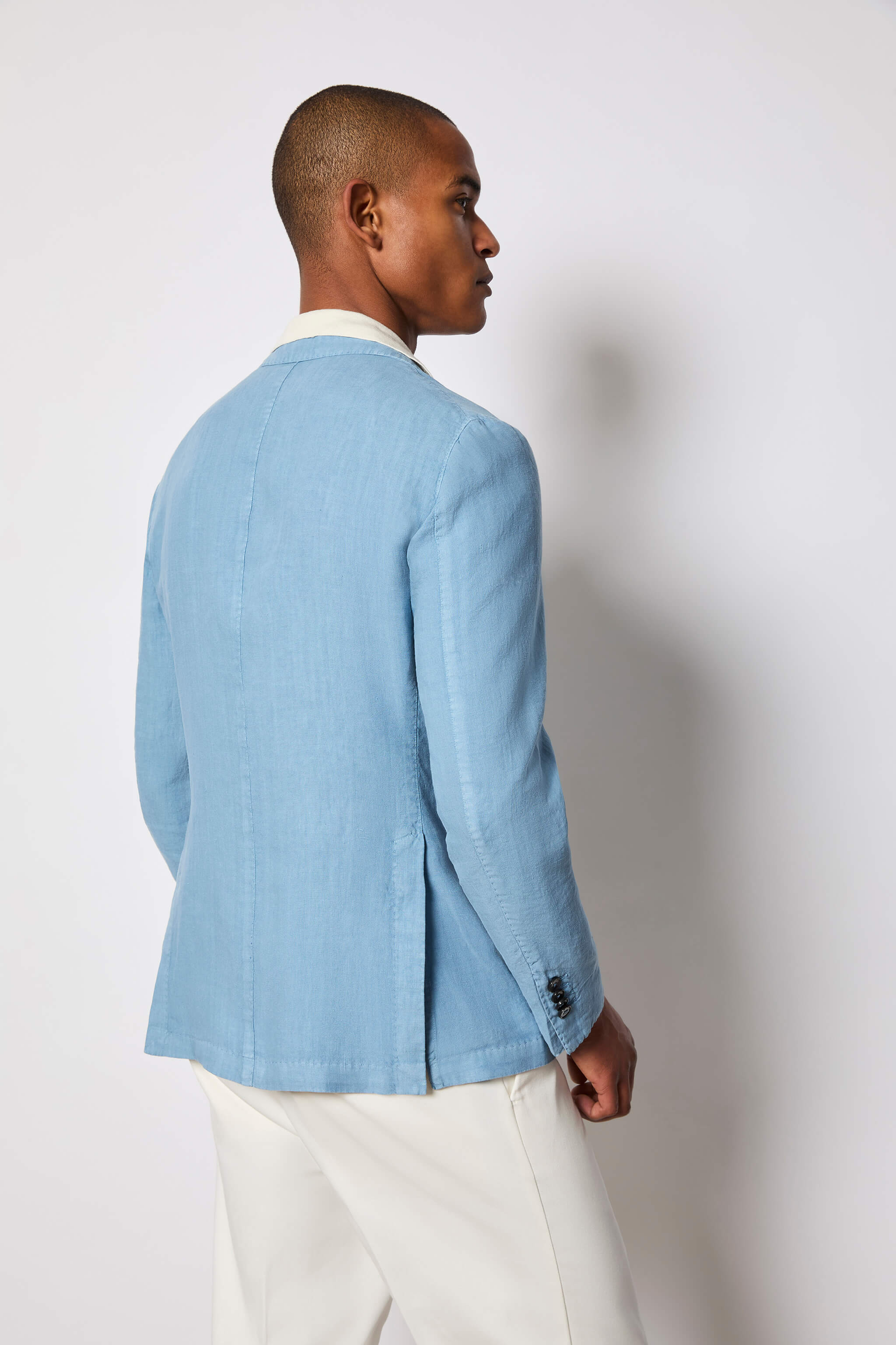 Garment-dyed JACK jacket - powder blue