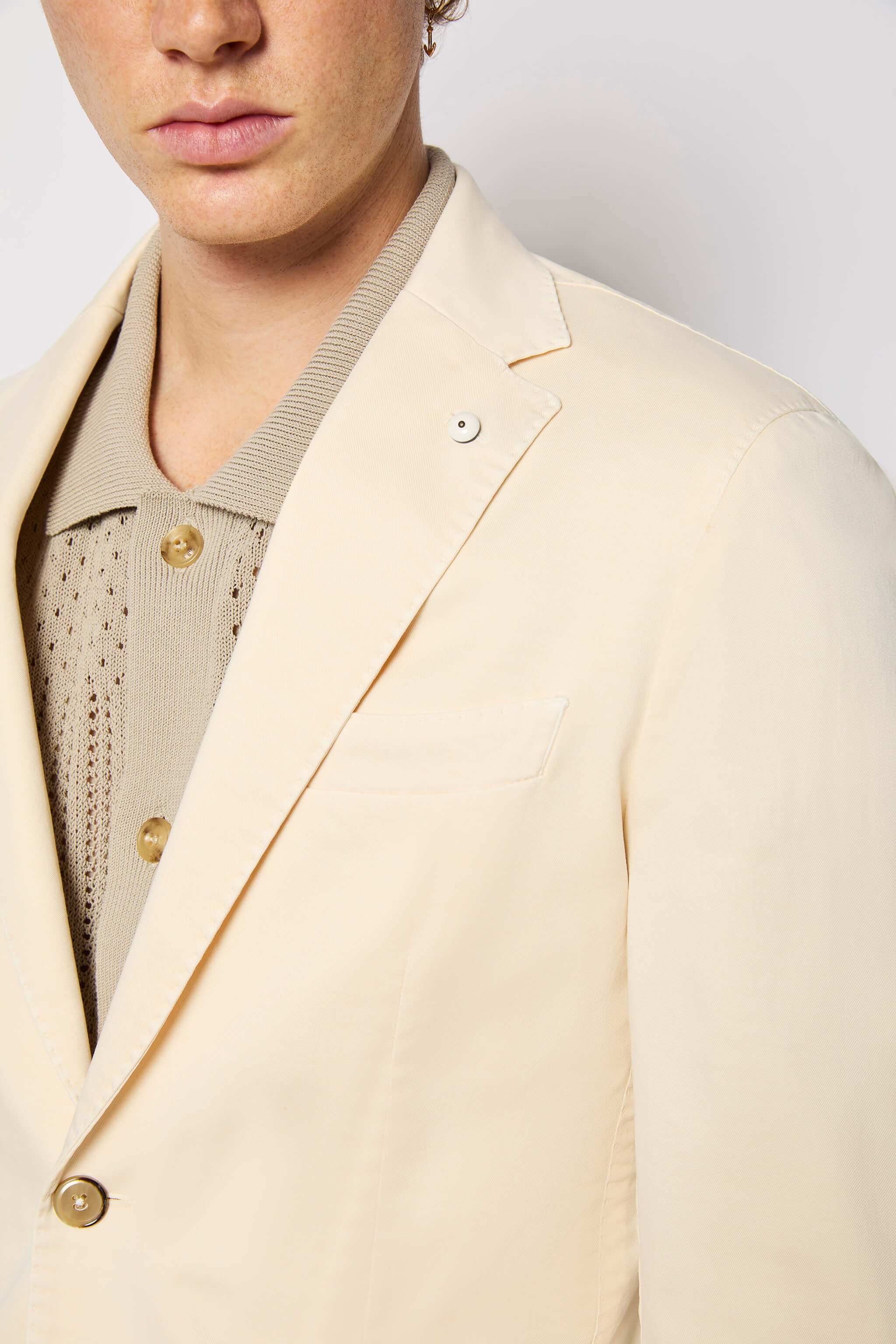 Garment-dyed JACK jacket - ivory