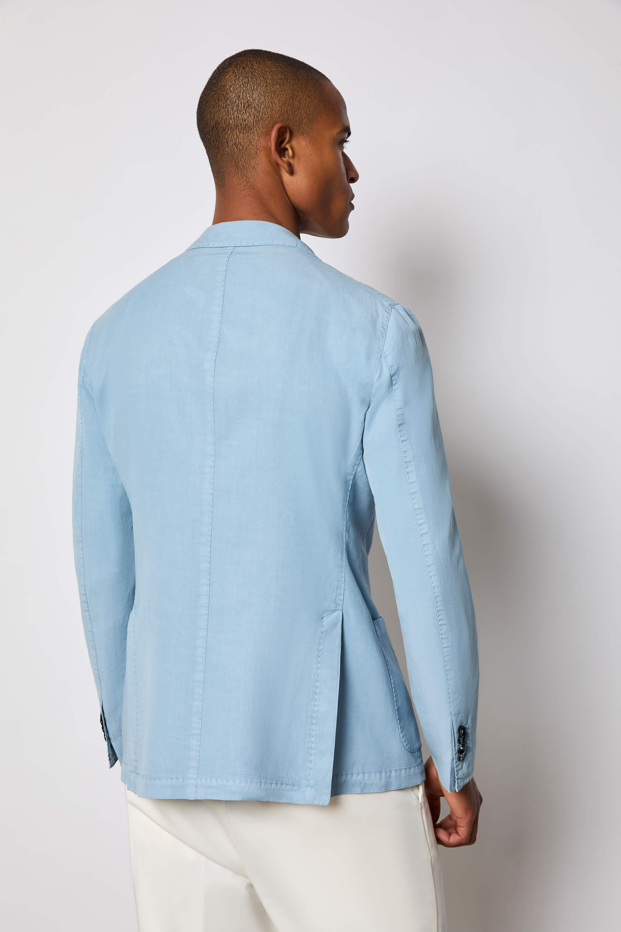 Garment-dyed JACK jacket - powder blue