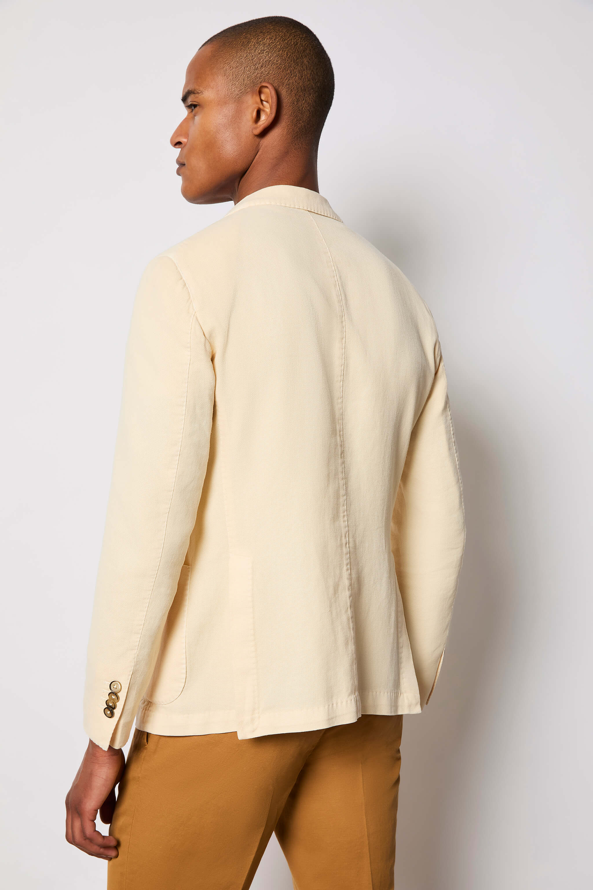 Garment-dyed JACK jacket - ivory