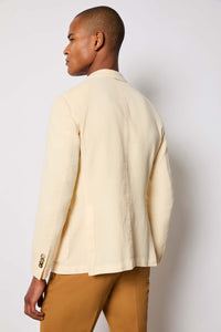 Garment-dyed jack jacket - ivory white